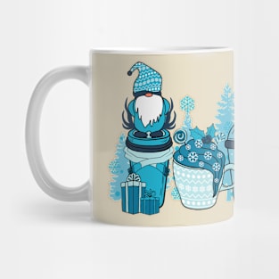 funny xmas gnome iced coffee winter drinks gift Mug